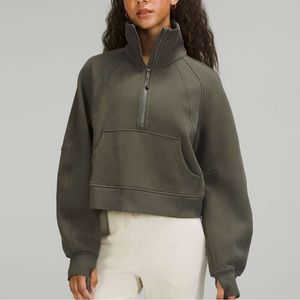 lululemon athletica | Tops | Lululemon Scuba Oversized Funnel Neck Half Zip Carob  Brown Xss | Poshmark